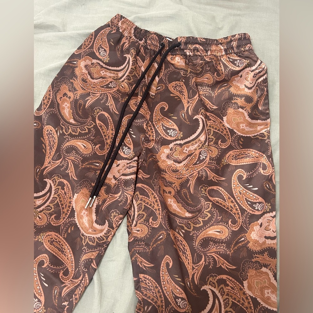 Urban Outfitters Paisley Satin Feel Joggers